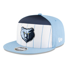 Memphis Grizzlies 2025 NBA Tip Off Split Panel 9FIFTY Snapback Hat White/Light Blue