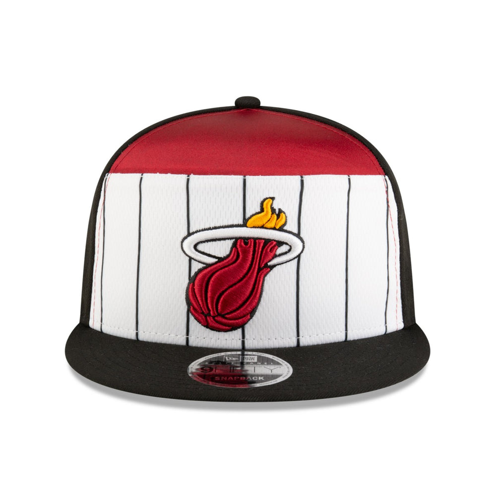 Miami Heat 2025 NBA Tip Off Split Panel 9FIFTY Snapback Hat White/Black