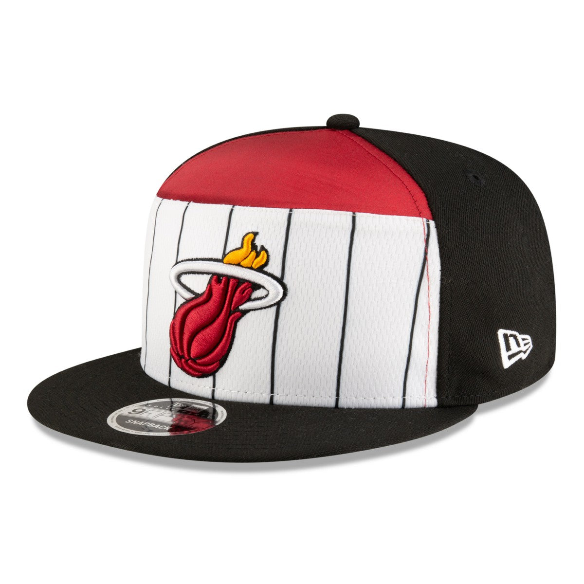 Miami Heat 2025 NBA Tip Off Split Panel 9FIFTY Snapback Hat White/Black