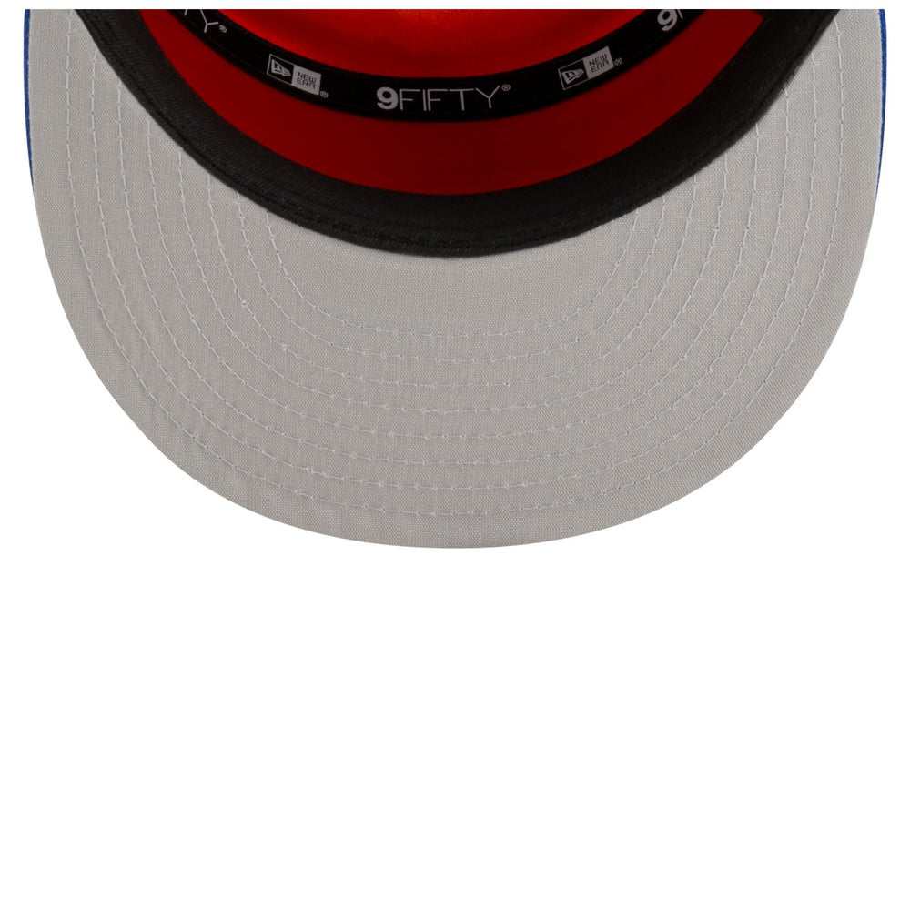New York Knicks 2025 NBA Tip Off Split Panel 9FIFTY Snapback Hat White/Blue