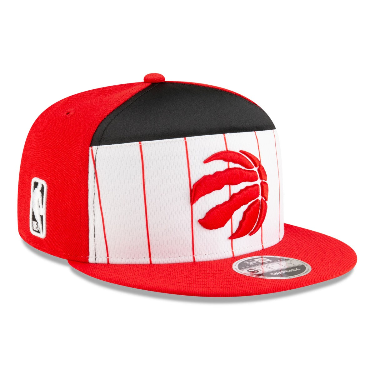 Toronto Raptors 2025 NBA Tip Off Split Panel 9FIFTY Snapback Hat White/Red
