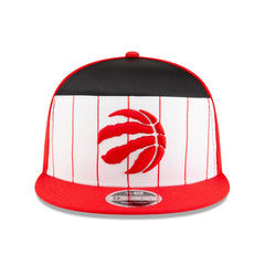 Toronto Raptors 2025 NBA Tip Off Split Panel 9FIFTY Snapback Hat White/Red
