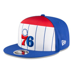 Philadelphia 76ers 2025 NBA Tip Off Split Panel 9FIFTY Snapback Hat White/Blue
