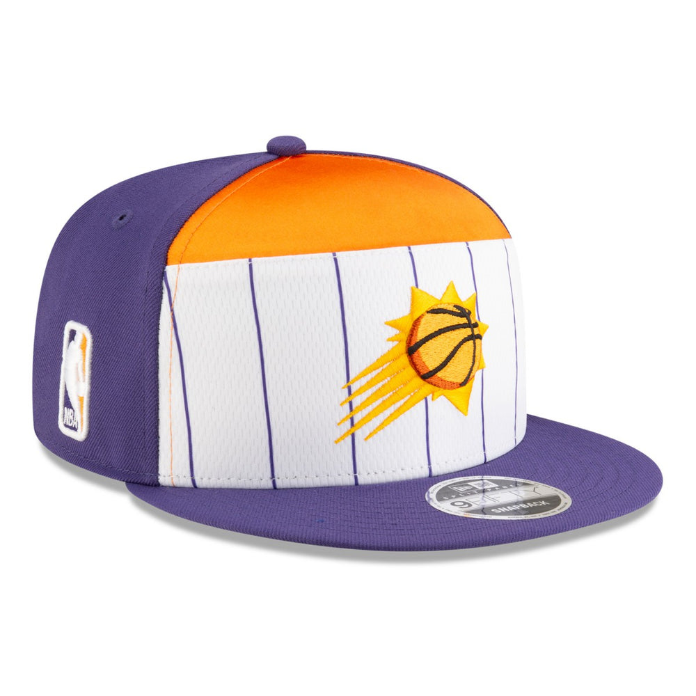 Phoenix Suns 2025 NBA Tip Off Split Panel 9FIFTY Snapback Hat White/Purple