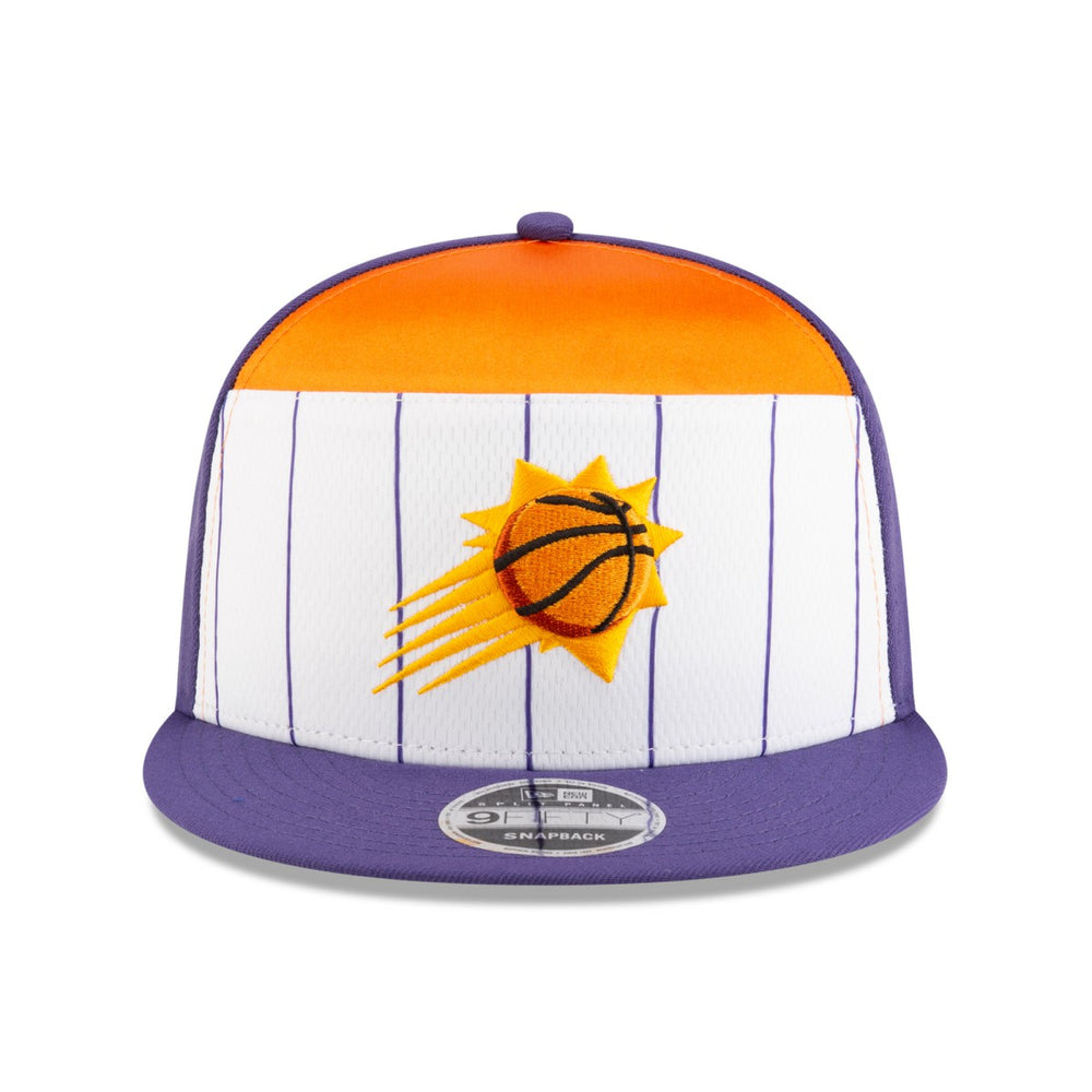 Phoenix Suns 2025 NBA Tip Off Split Panel 9FIFTY Snapback Hat White/Purple