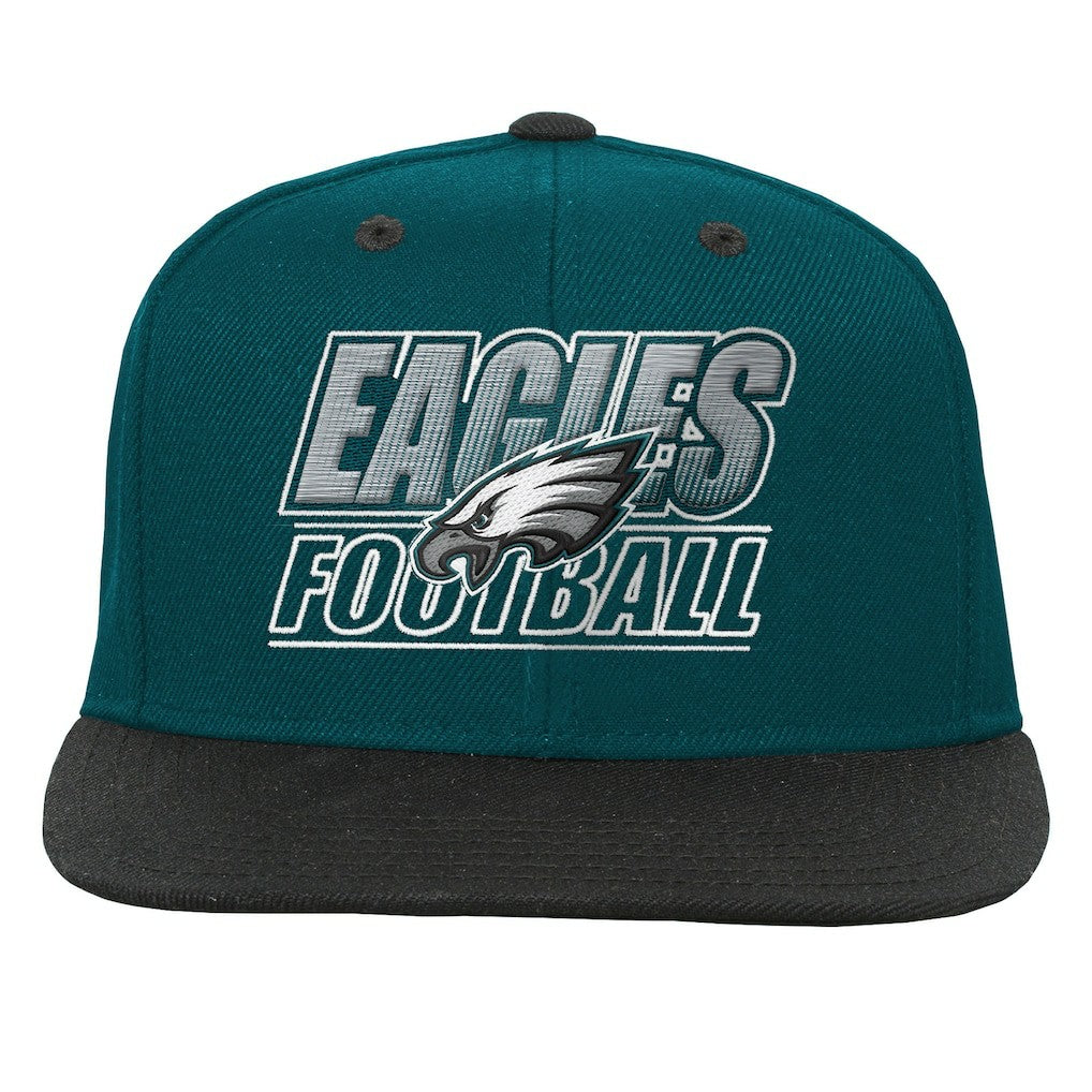 Philadelphia Eagles Outerstuff Youth Team Gradient Deadstock Snapback Hat Midnight Green