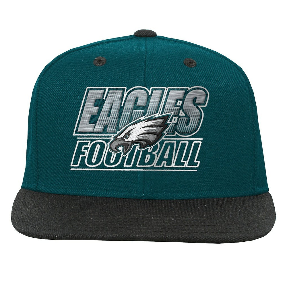 Philadelphia Eagles Outerstuff Youth Team Gradient Deadstock Snapback Hat Midnight Green