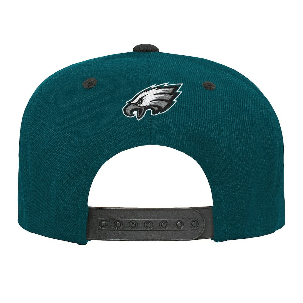 Philadelphia Eagles Outerstuff Youth Team Gradient Deadstock Snapback Hat Midnight Green