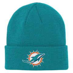 Miami Dolphins Outerstuff Youth Team Gradient Cuffed Knit Hat Aqua