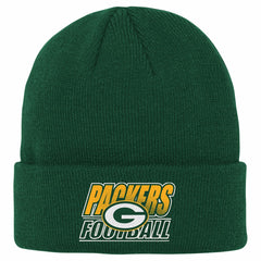 Green Bay Packers Outerstuff Youth Team Gradient Cuffed Knit Hat Green