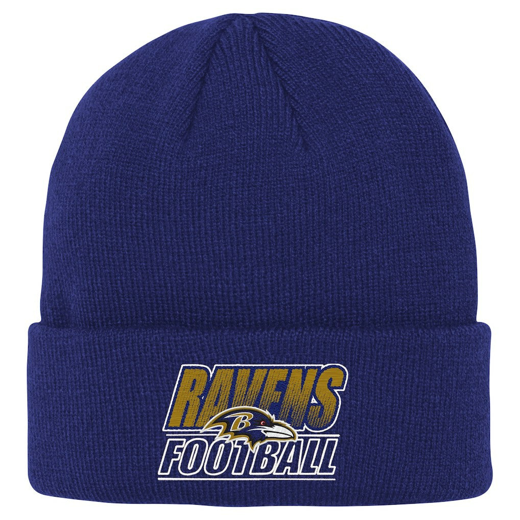 Baltimore Ravens Outerstuff Youth Team Gradient Cuffed Knit Hat Purple