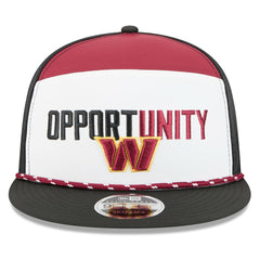 Washington Commanders New Era 2025 Inspire Change Split Panel 9FIFTY Snapback Hat White/Black