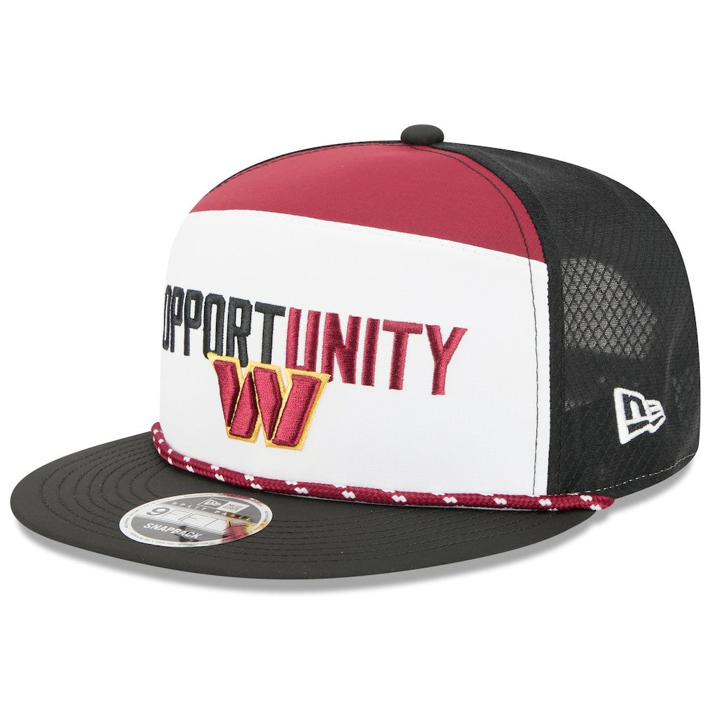 Washington Commanders New Era 2025 Inspire Change Split Panel 9FIFTY Snapback Hat White/Black