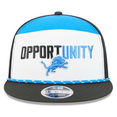 Detroit Lions New Era 2025 Inspire Change Split Panel 9FIFTY Snapback Hat White/Black