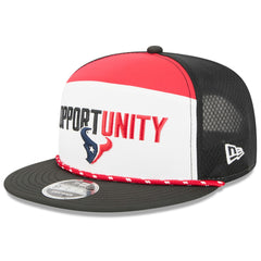 Houston Texans New Era 2025 Inspire Change Split Panel 9FIFTY Snapback Hat White/Black