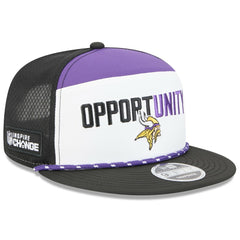 Minnesota Vikings New Era 2025 Inspire Change Split Panel 9FIFTY Snapback Hat White/Black