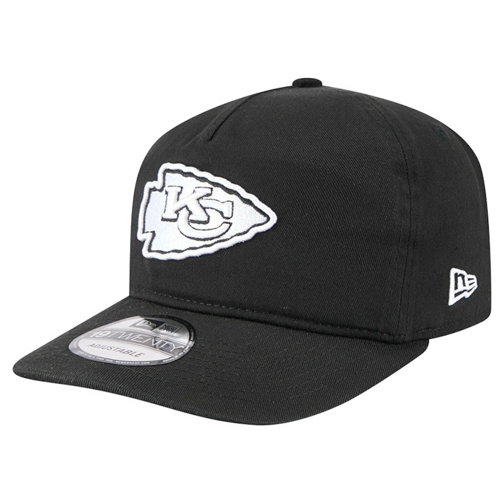 Kansas City Chiefs New Era 19TWENTY Adjustable Hat Black/White