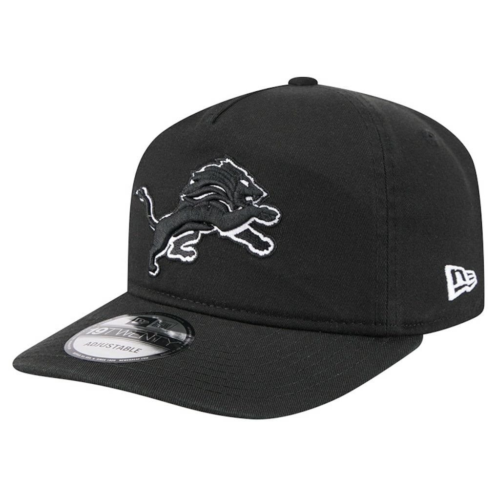 Detroit Lions New Era 19TWENTY Adjustable Hat Black/White