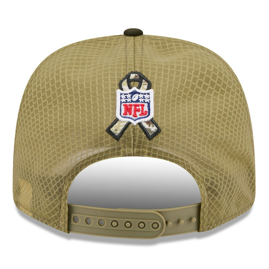 Miami Dolphins New Era 2025 Salute to Service 9SEVENTY Adjustable Hat Green