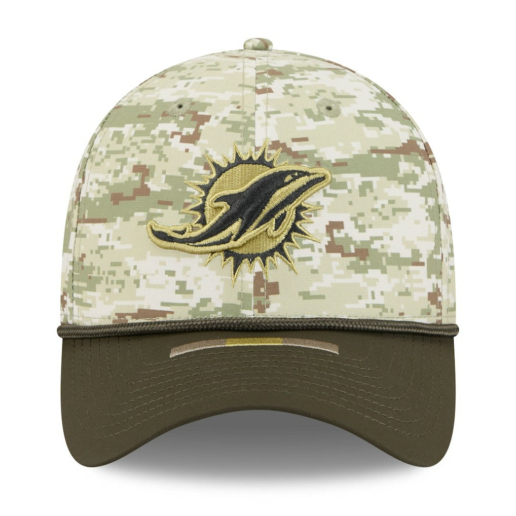 Miami Dolphins New Era 2025 Salute to Service 39THIRTY Flex Hat Camo