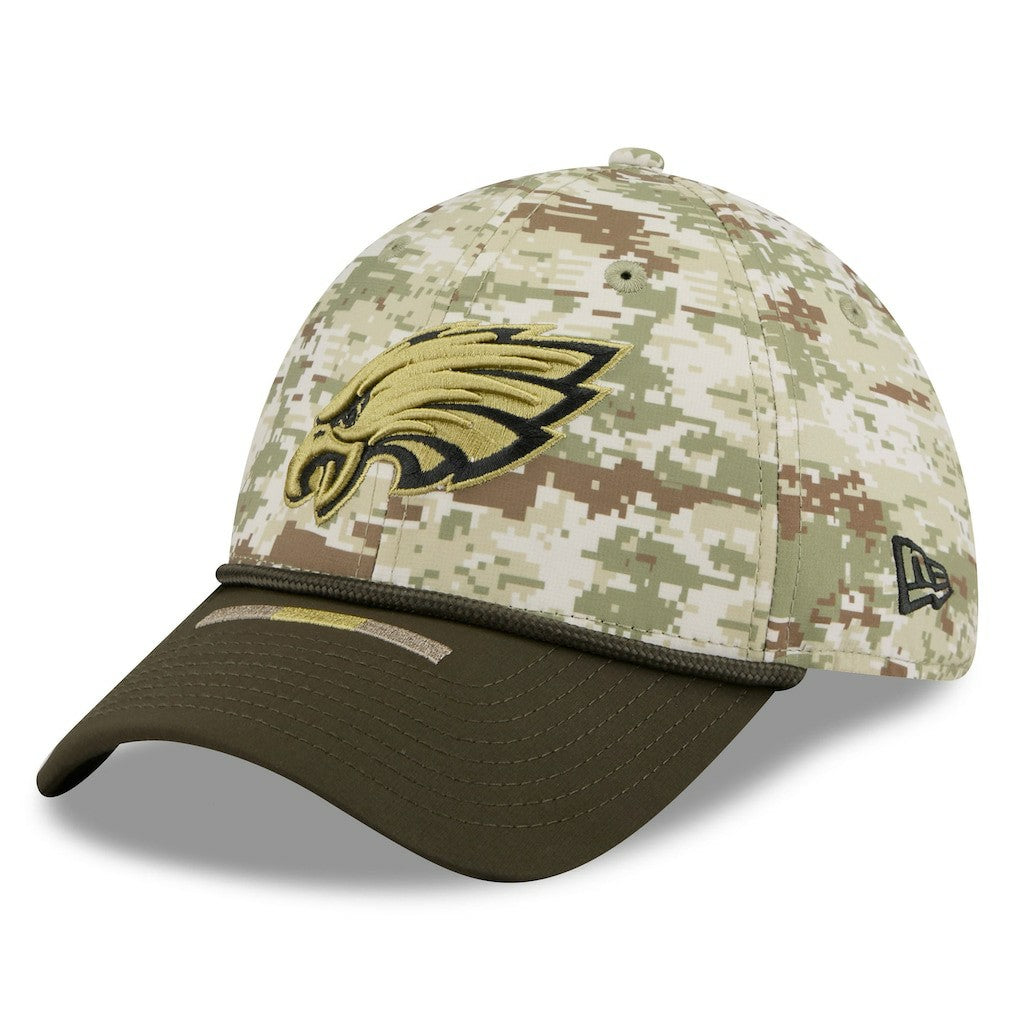 Philadelphia Eagles New Era 2025 Salute to Service 39THIRTY Flex Hat Camo