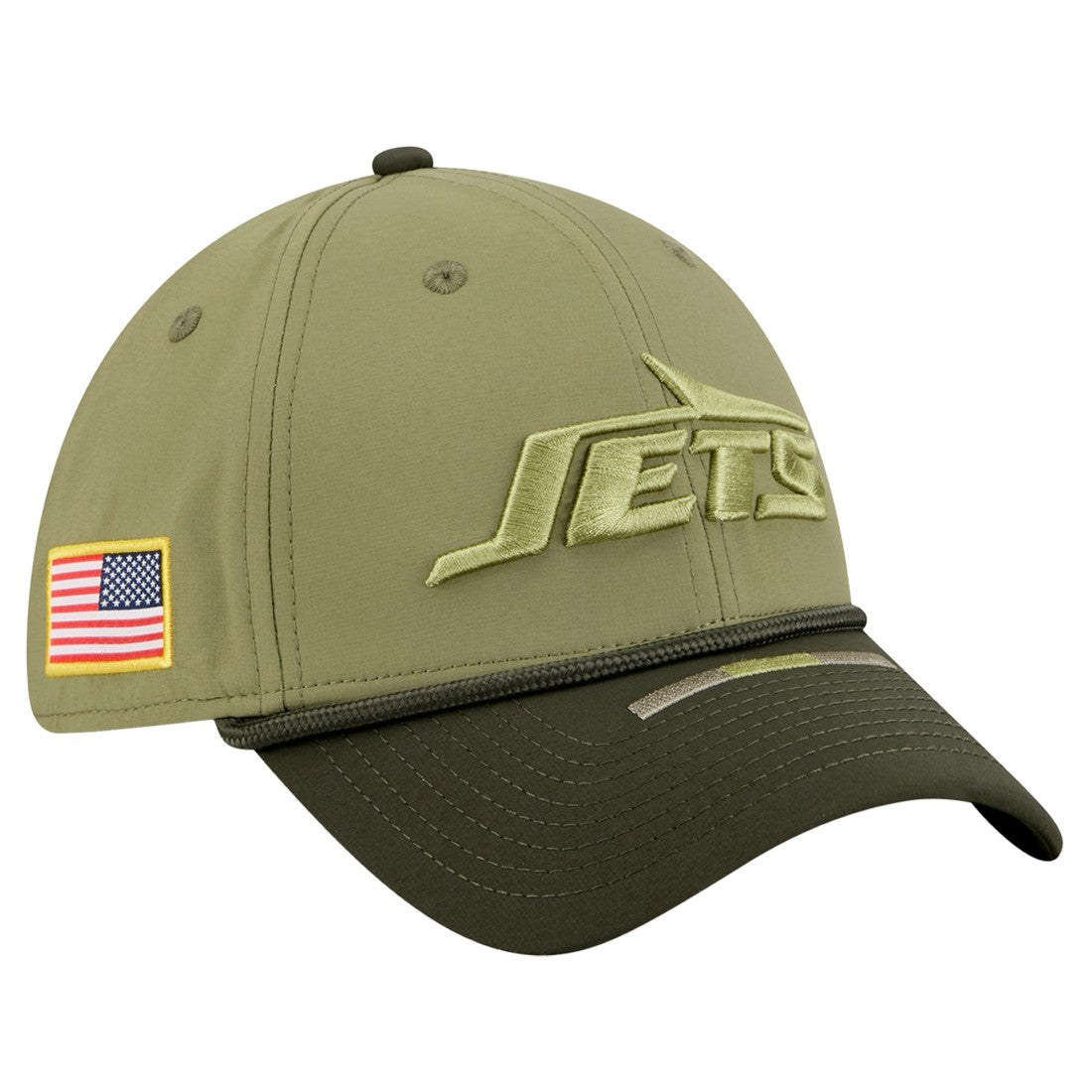 New York Jets New Era 2025 Salute to Service 39THIRTY Flex Hat Green