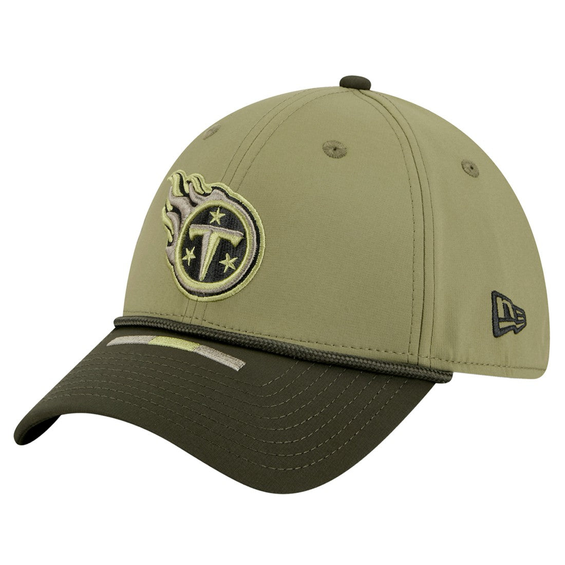 Tennessee Titans New Era 2025 Salute to Service 39THIRTY Flex Hat Green