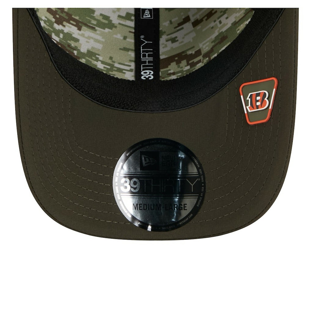 Cincinnati Bengals New Era 2025 Salute to Service 39THIRTY Flex Hat Green