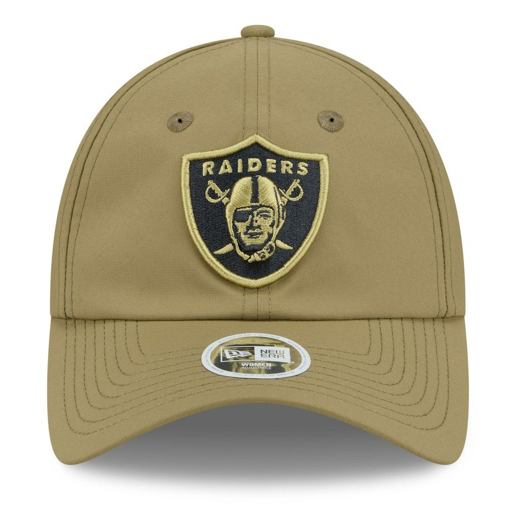 Las Vegas Raiders New Era Women's 2025 Salute to Service Pony Tail Adjustable Hat Green