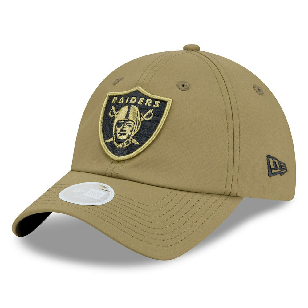 Las Vegas Raiders New Era Women's 2025 Salute to Service Pony Tail Adjustable Hat Green
