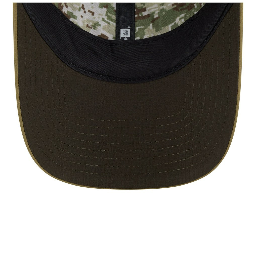 Detroit Lions New Era Women's 2025 Salute to Service Pony Tail Adjustable Hat Green