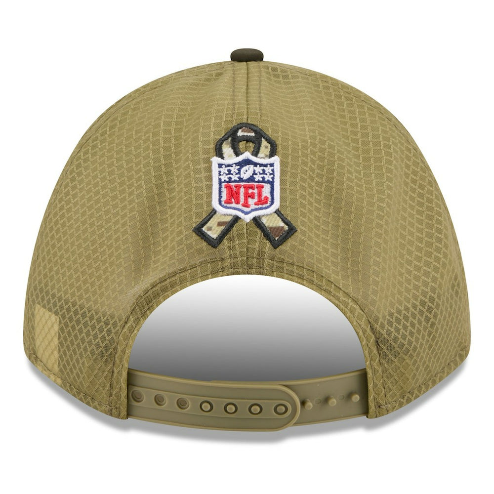 Kansas City Chiefs New Era Youth 2025 Salute to Service 9FORTY A-Frame Adjustable Hat Green/Dark Green