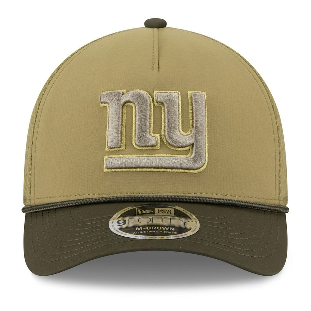 New York Giants New Era Youth 2025 Salute to Service 9FORTY A-Frame Adjustable Hat Green/Dark Green