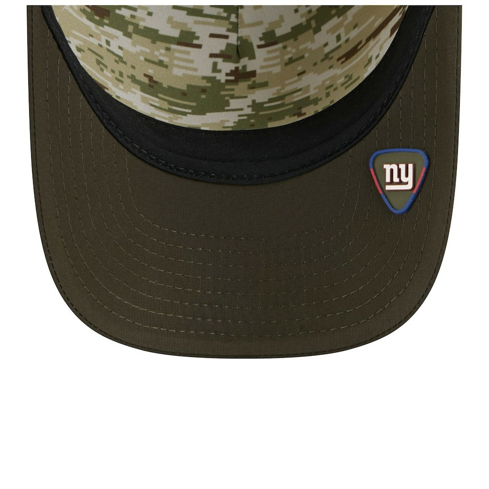 New York Giants New Era Youth 2025 Salute to Service 9FORTY A-Frame Adjustable Hat Green/Dark Green