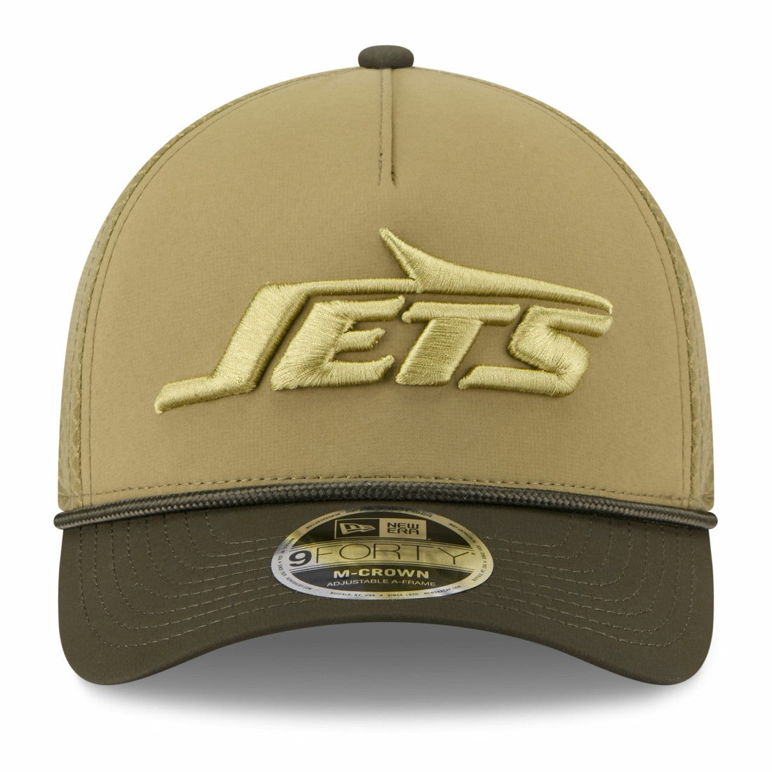 New York Jets New Era Youth 2025 Salute to Service 9FORTY A-Frame Adjustable Hat Green/Dark Green