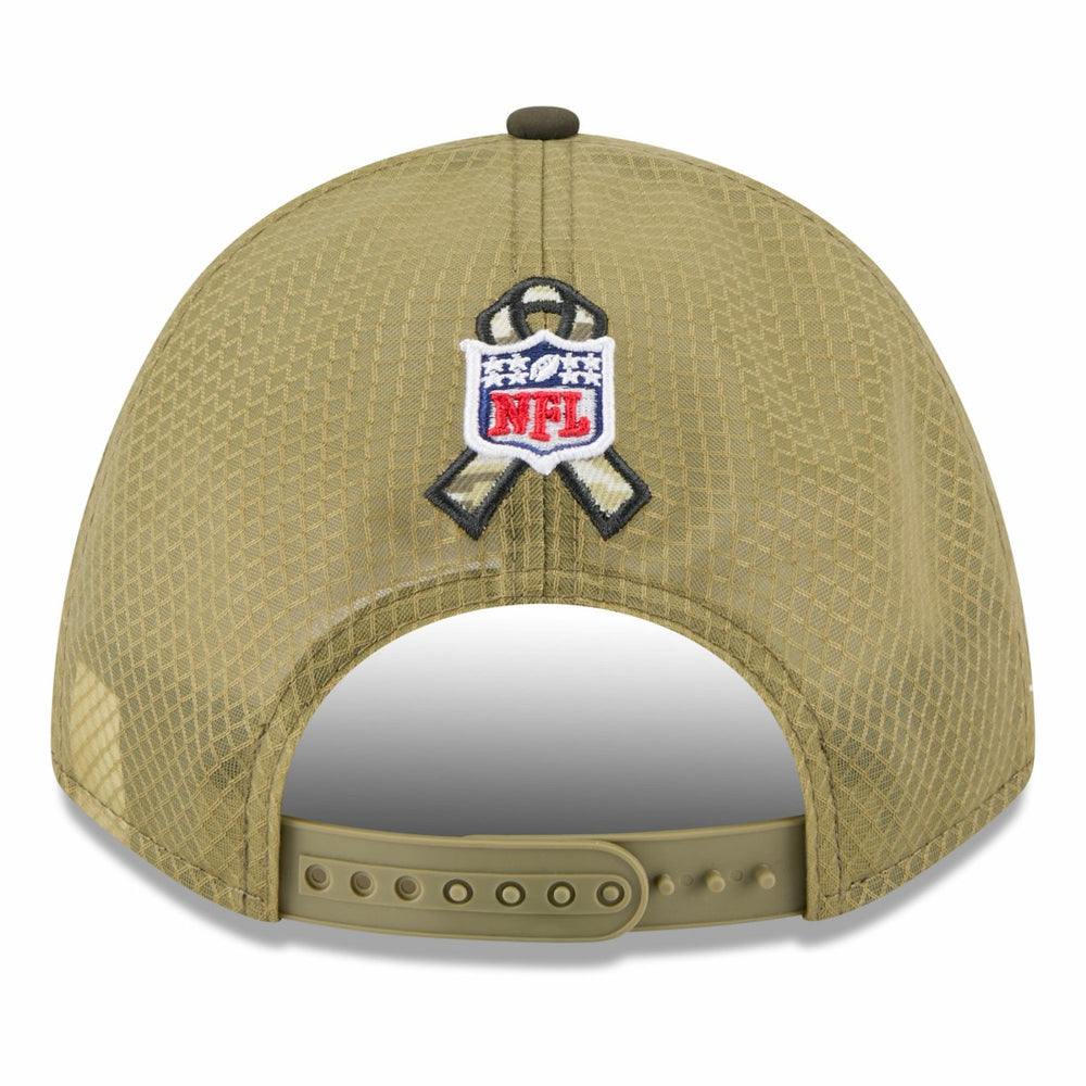 New York Jets New Era Youth 2025 Salute to Service 9FORTY A-Frame Adjustable Hat Green/Dark Green