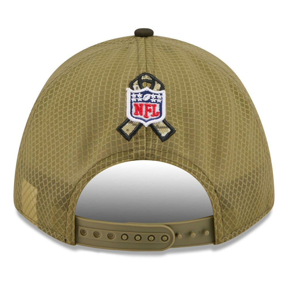 Philadelphia Eagles New Era Youth 2025 Salute to Service 9FORTY A-Frame Adjustable Hat Green/Dark Green
