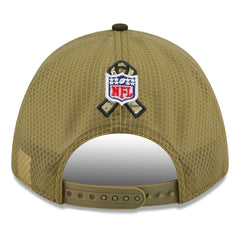 Philadelphia Eagles New Era Youth 2025 Salute to Service 9FORTY A-Frame Adjustable Hat Green/Dark Green