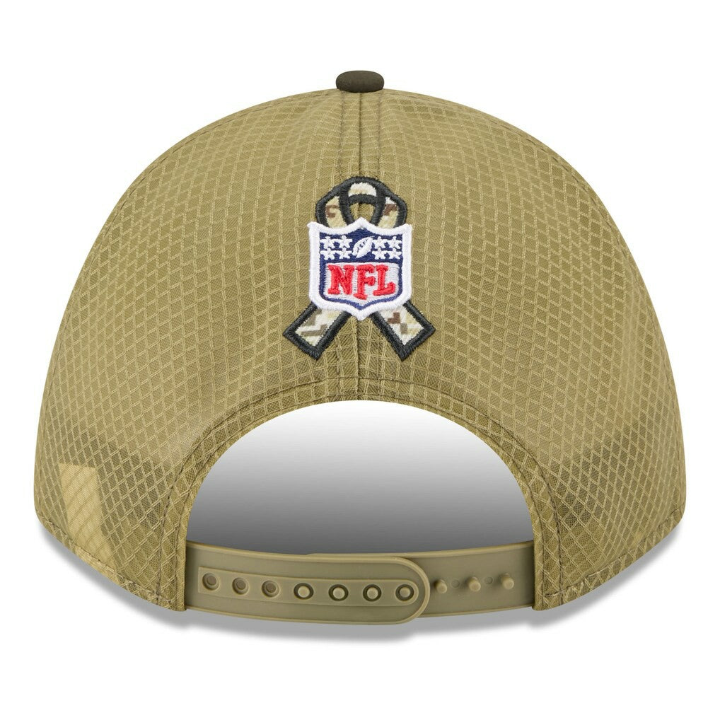 Baltimore Ravens New Era Youth 2025 Salute to Service 9FORTY A-Frame Adjustable Hat Green/Dark Green