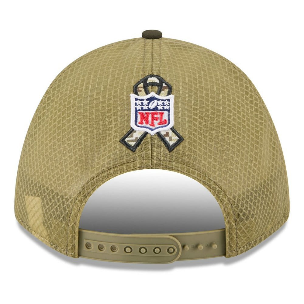 Baltimore Ravens New Era Youth 2025 Salute to Service 9FORTY A-Frame Adjustable Hat Green/Dark Green