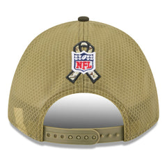 Baltimore Ravens New Era Youth 2025 Salute to Service 9FORTY A-Frame Adjustable Hat Green/Dark Green