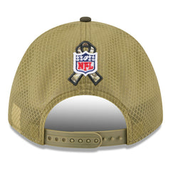 Detroit Lions New Era Youth 2025 Salute to Service 9FORTY A-Frame Adjustable Hat Green/Dark Green