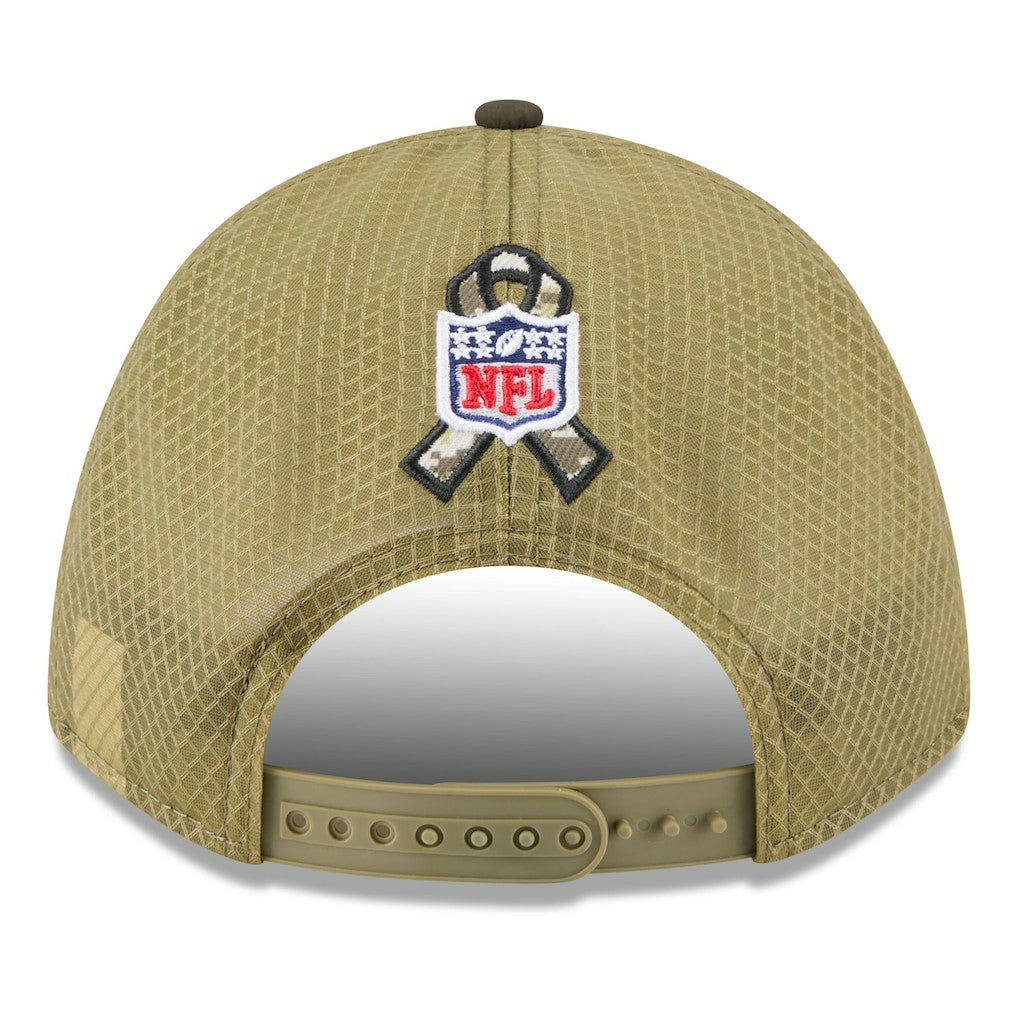 Cincinnati Bengals New Era Youth 2025 Salute to Service 9FORTY A-Frame Adjustable Hat Green/Dark Green