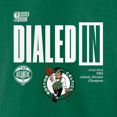 Boston Celtics 2025 Atlantic Division Champions Locker Room T-Shirt Kelly Green