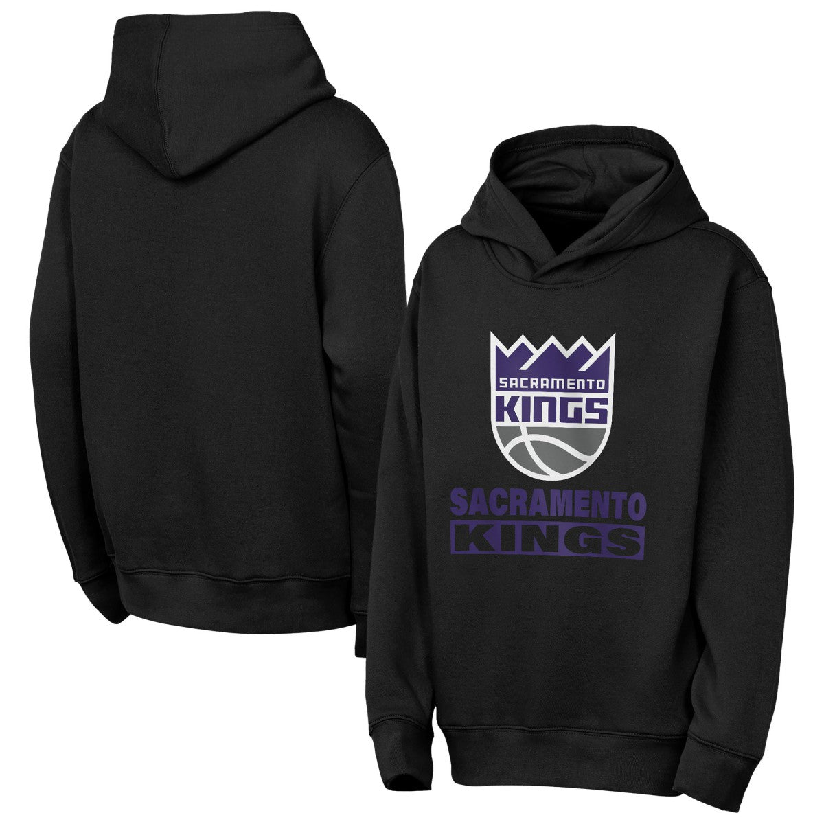 Sacramento Kings Outerstuff Youth Back To The Basics Hoodie Black