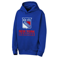 NHL New York Rangers Outerstuff Youth Back to Basics Hoodie - Blue