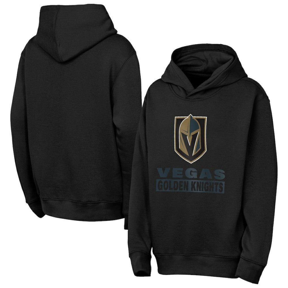 NHL Vegas Golden Knights Outerstuff Youth Back to Basics Hoodie - Black