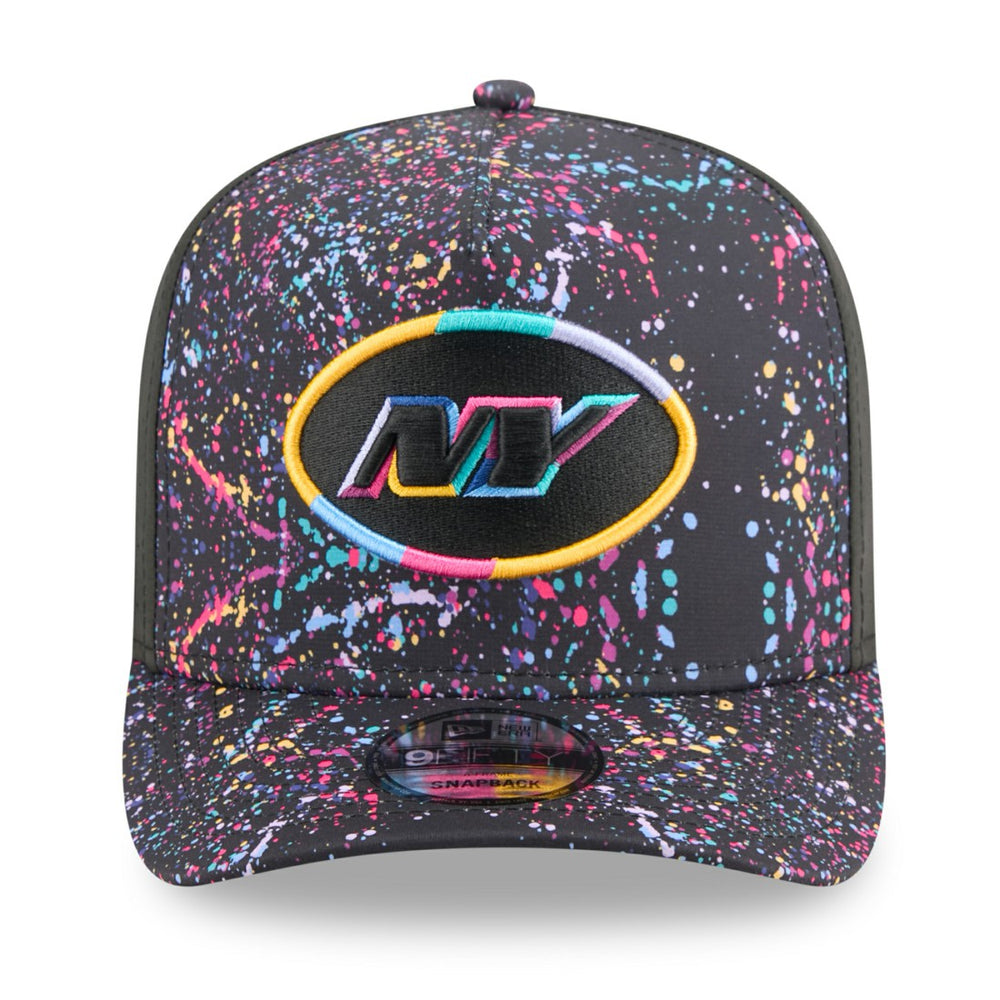 New York Jets New Era 2025 NFL Crucial Catch A-Frame 9FIFTY Snapback Hat Black