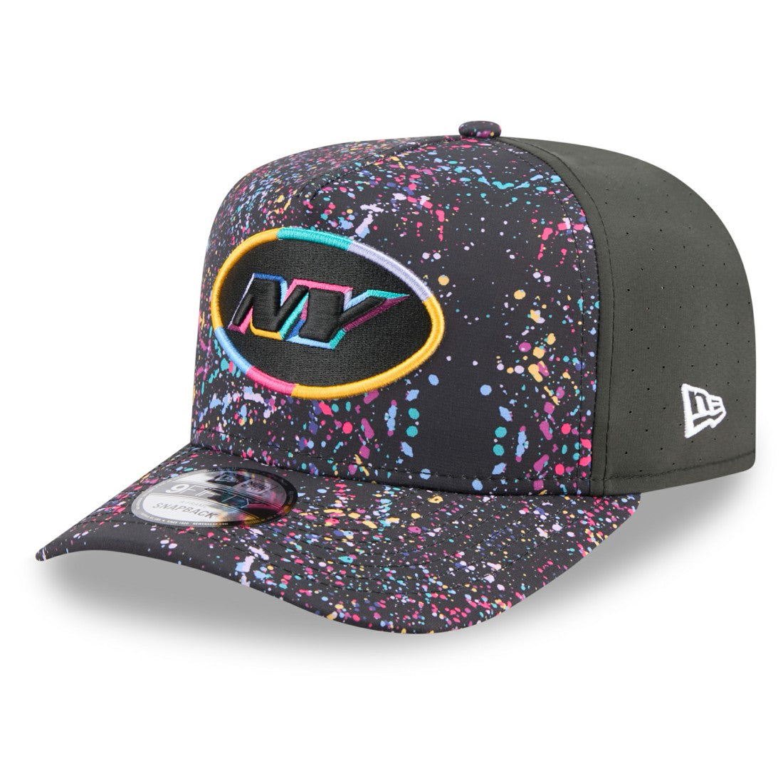 New York Jets New Era 2025 NFL Crucial Catch A-Frame 9FIFTY Snapback Hat Black