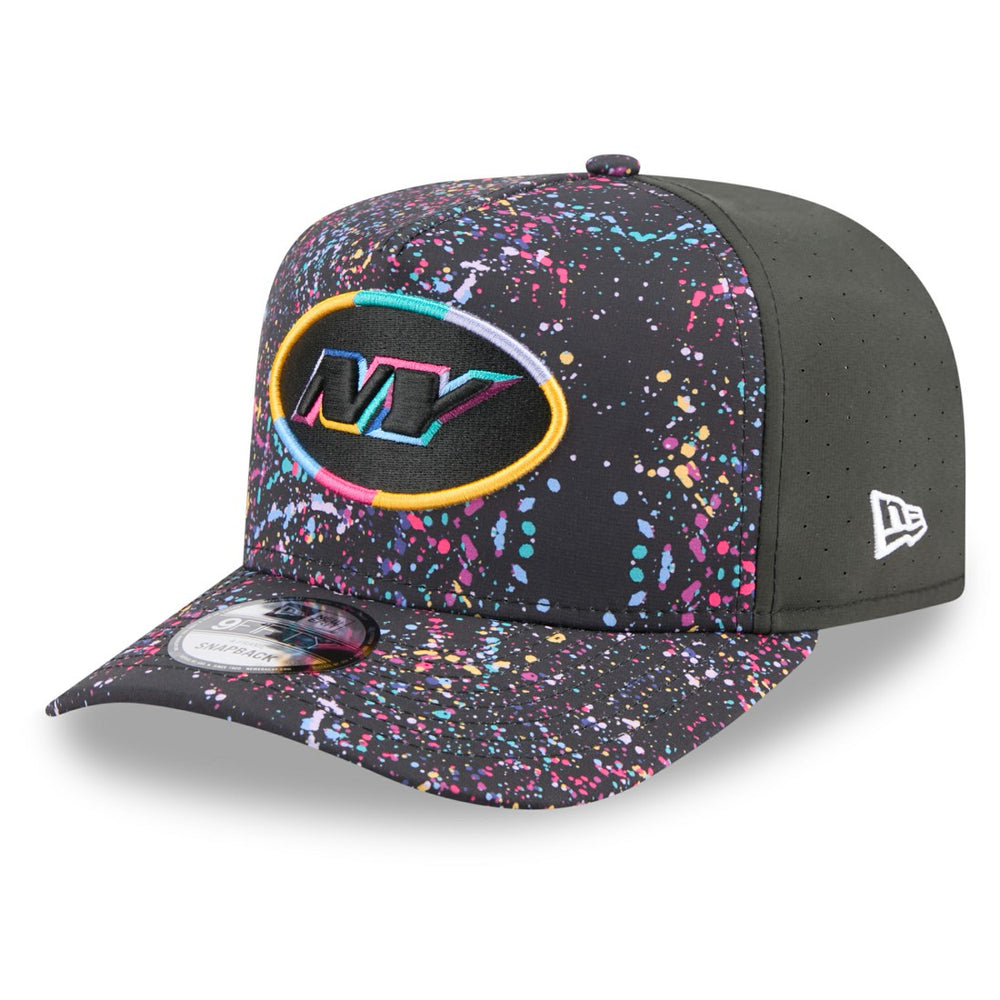 New York Jets New Era 2025 NFL Crucial Catch A-Frame 9FIFTY Snapback Hat Black